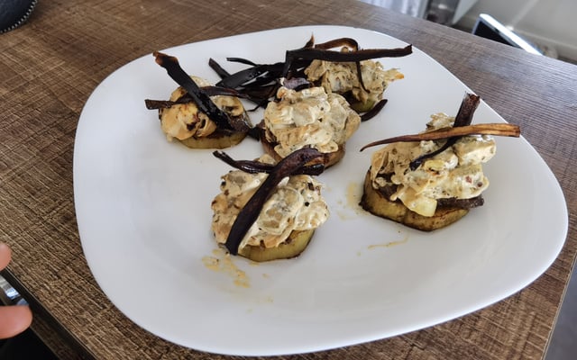 Filé com berinjelas