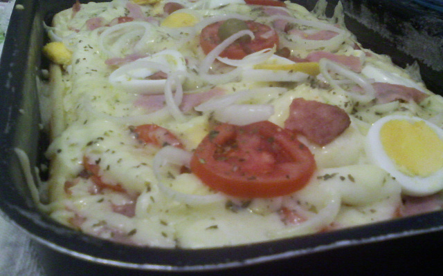 Massa de pizza de liquidificador