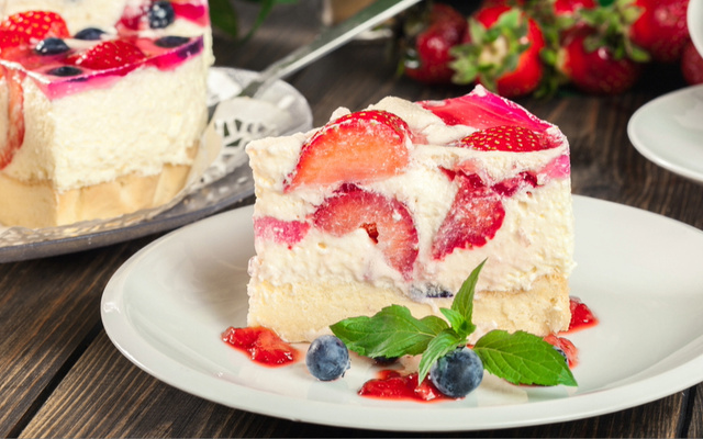 Recheio de morango para bolo