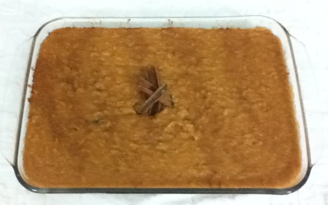 Arroz doce com caramelo