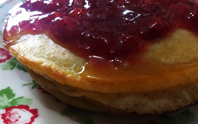 Panqueca americana com farinha de trigo com fermento