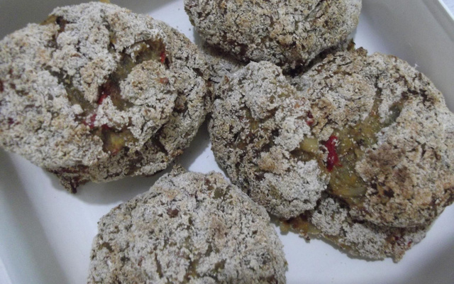 Nuggets de proteína de soja com abobrinha