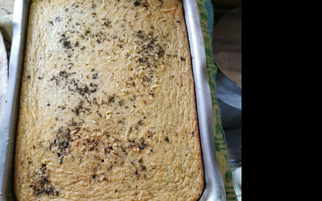 Bolo salgado de couve-flor