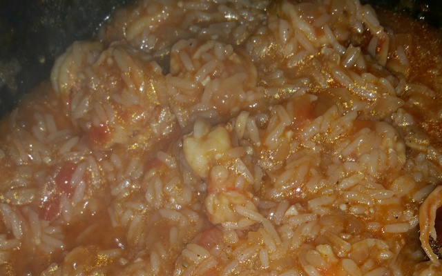 Risoto de camarões (receita simples)