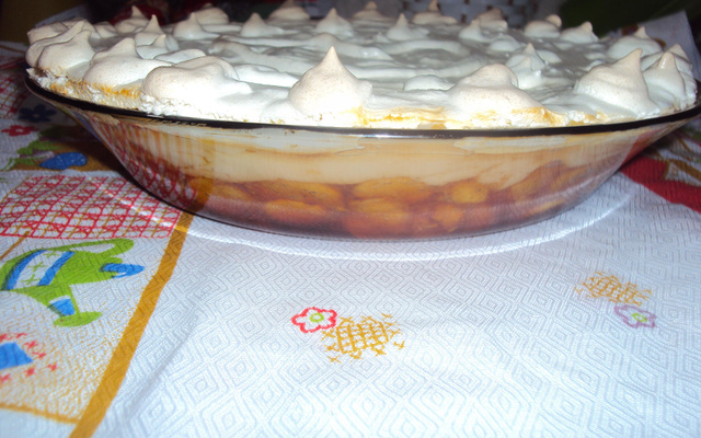 Doce de banana com creme