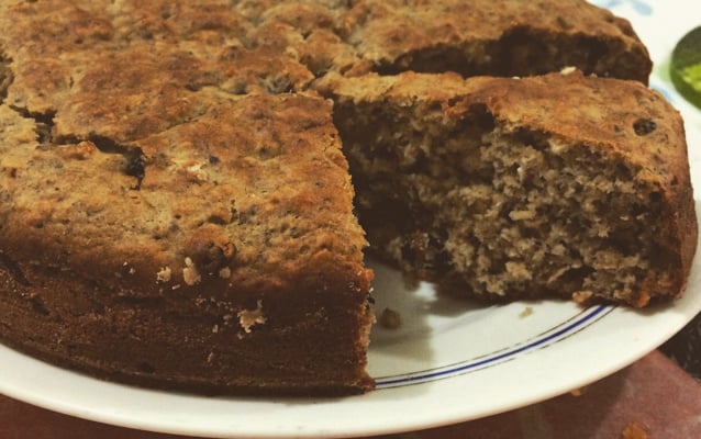 Bolo de banana sem açúcar