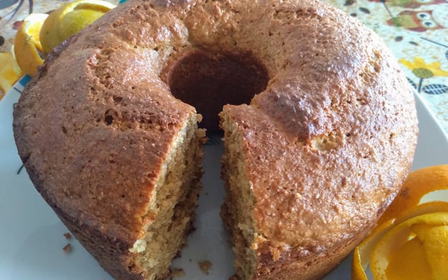 Bolo de laranja e aveia 