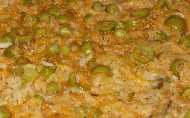 Arroz de forno com bacalhau fácil
