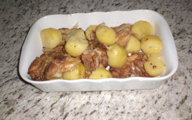 Frango assado com maionese