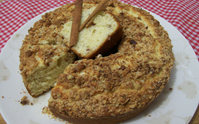 Bolo cuca de amendoim