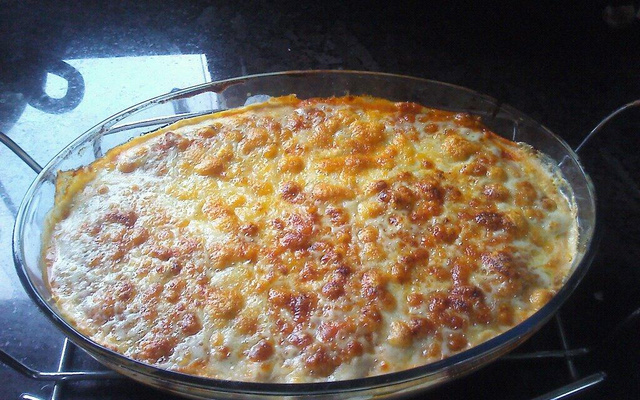 Lasanha de berinjela e soja