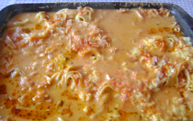 Lasanha de macarrão Ninho