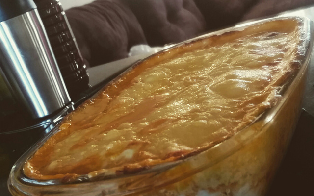 Frango desfiado ao creme de milho