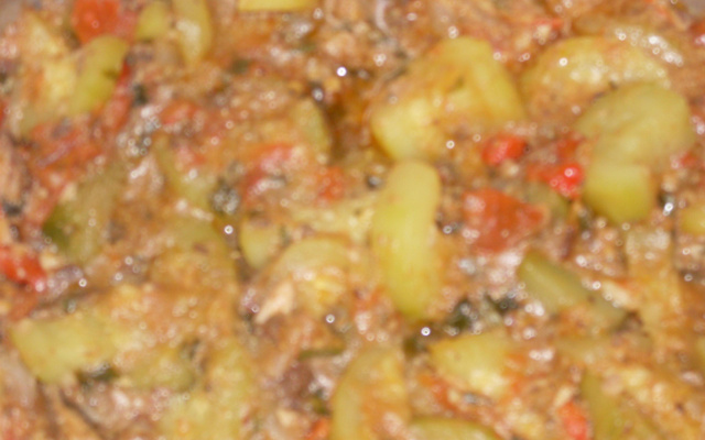 Abobrinha com Sardinha