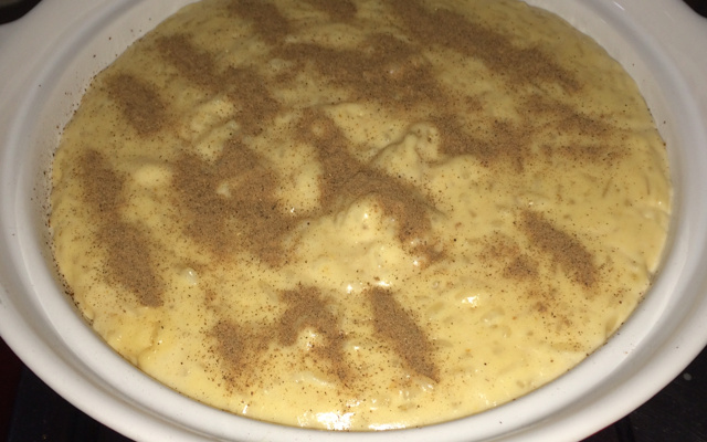 Arroz doce com creme de leite