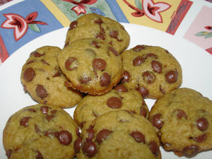 Cookies com gotas de chocolate