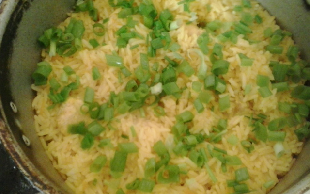 Arroz com peito de frango