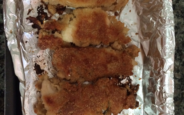 Filé de frango à milanesa sem fritura