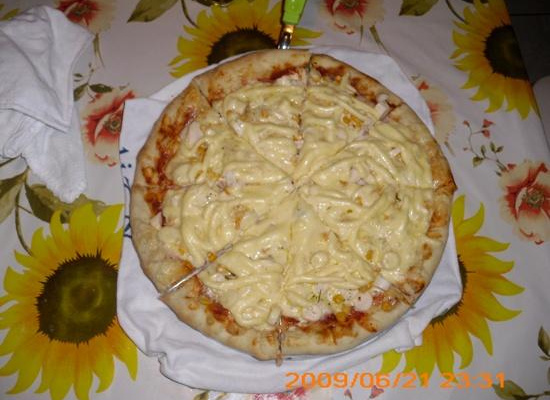 Pizza de palmito com catupiry especial