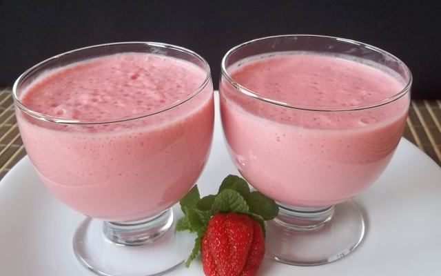 Mousse de morango com gengibre