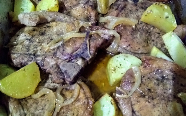 Bisteca de forno ao molho shoyu