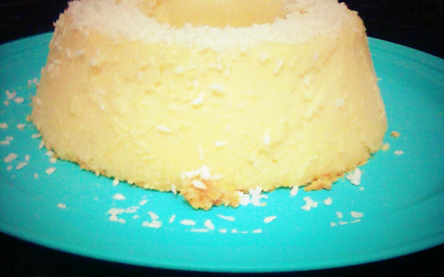 Pudim de chocolate branco