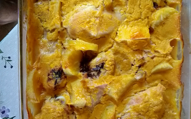 Frango assado ao creme de leite