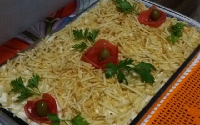 Bolo salgado de pão de forma