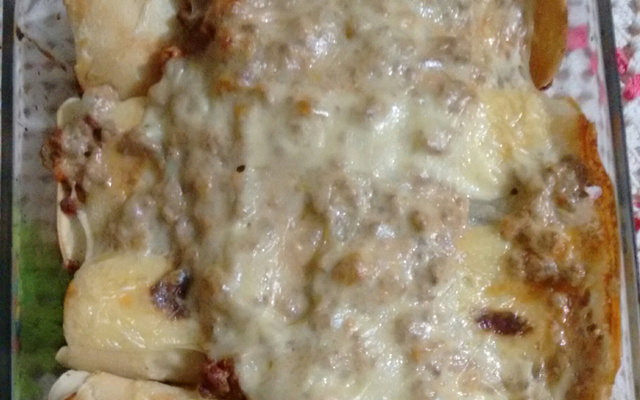 Massa panqueca com creme de leite