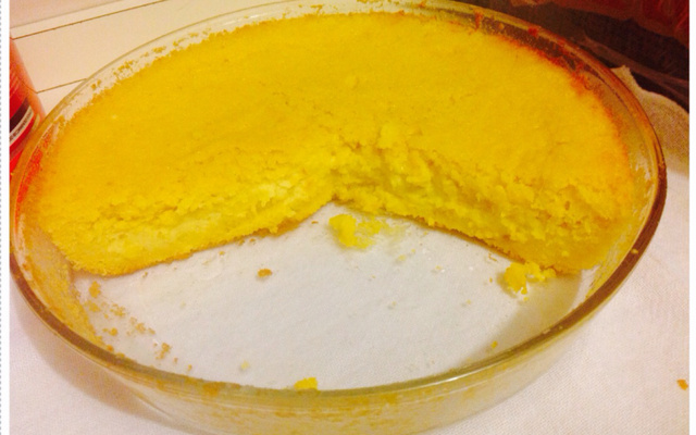 Bolo de milho cremoso de liquidificador