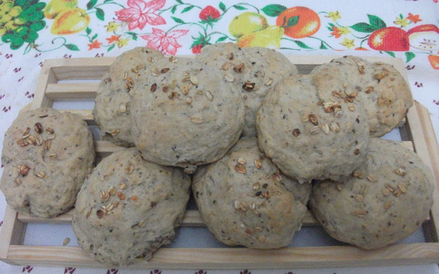 Pão integral de aveia