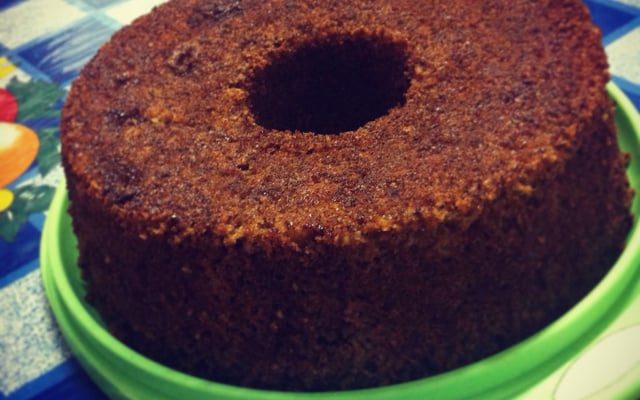 Bolo de maçã com aveia