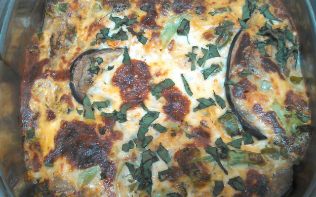 Lasanha de berinjela e abobrinha