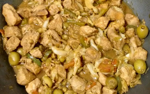 Frango xadrez simples da Flavinha