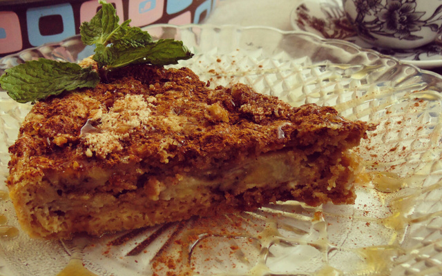 Torta de banana com aveia