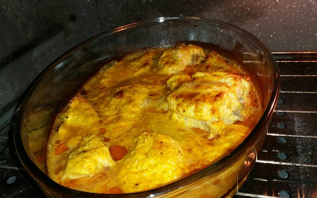 Frango assado com maionese