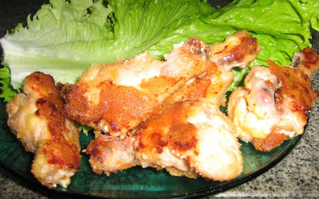 Frango empanado assado