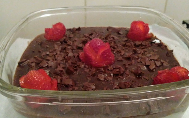 Sobremesa chococreme com morango