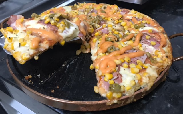 Pizza sem glúten do Dicimar