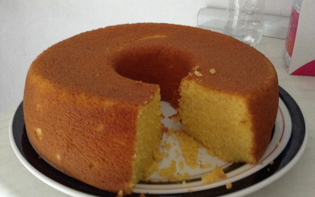 Bolo de fubá de panela