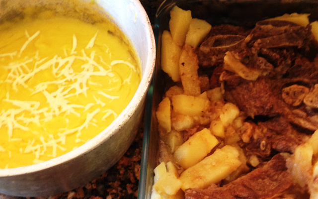 Costela de boi com batatas