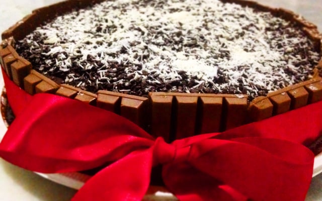 Bolo de Kit Kat à minha moda