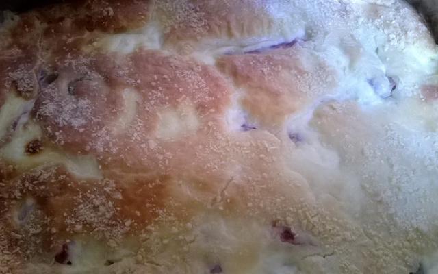 Torta de queijo e presunto