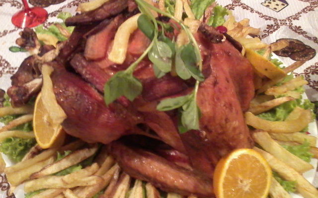 Peru com molho de cerveja