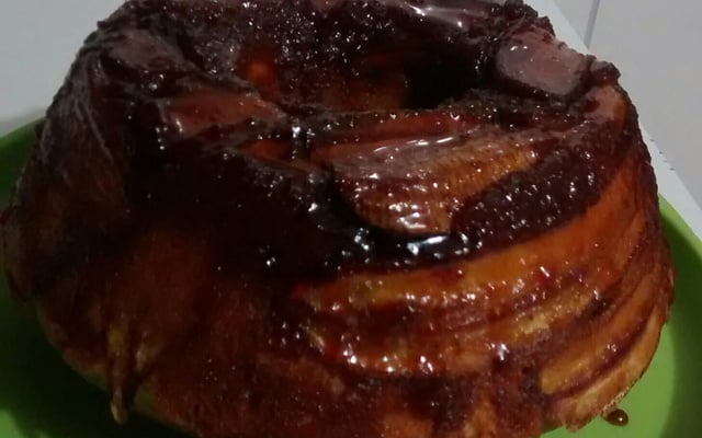 Torta de banana no liquidificador