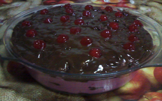 Pavê de cereja com ganache