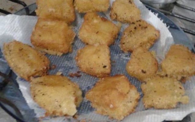 Mandioca frita cremosa