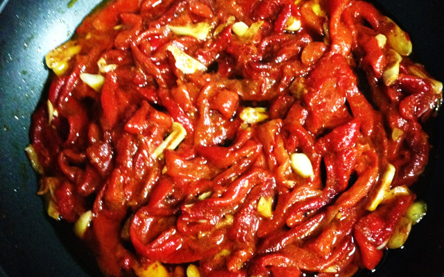 Antepasto de pimentão assado