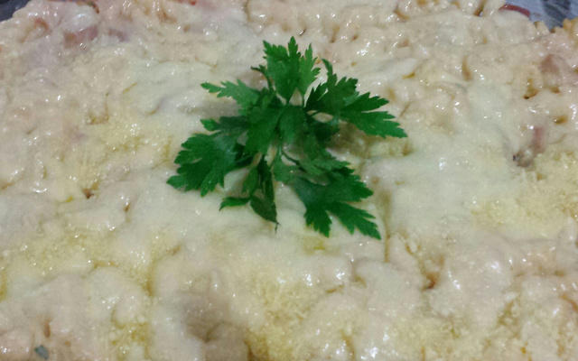 Macarrão ao forno com requeijão