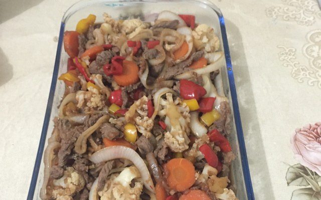 Tiras de carne chinesa